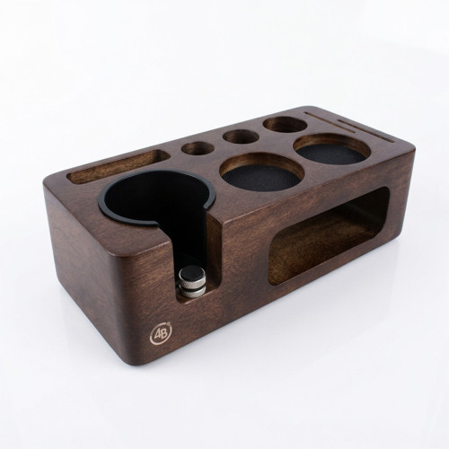 Tamper station 4Barista 51/54 mm | madera de nogal oscuro