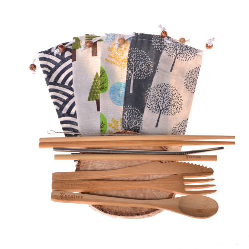 Reseñas Ecotree Cubiertos de bambú (7 piezas) + bolsa