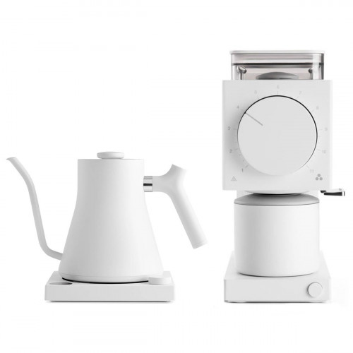 Fellow Ode + Stagg EKG blanco | Molinillo de café eléctrico + Gooseneck hervidor