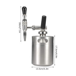 Nitro Cold Brew 2L acero inoxidable Mini barril 4Barista